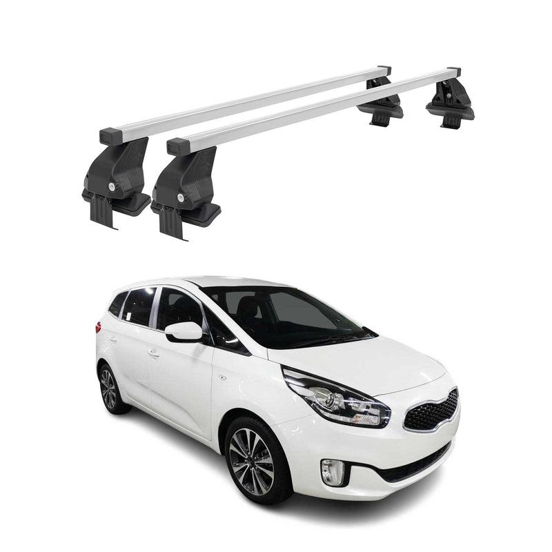 Menabo Dachträger Grundtäger für Kia Carens 2013-2021 50kg Stahl Silber 2 tlg