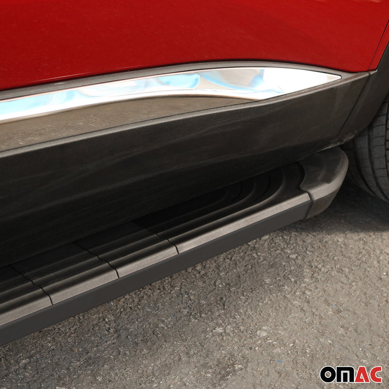 Trittbretter Seitenschweller für VW Amarok DoubleCab 2010-2022 Alu Schwarz 2tlg