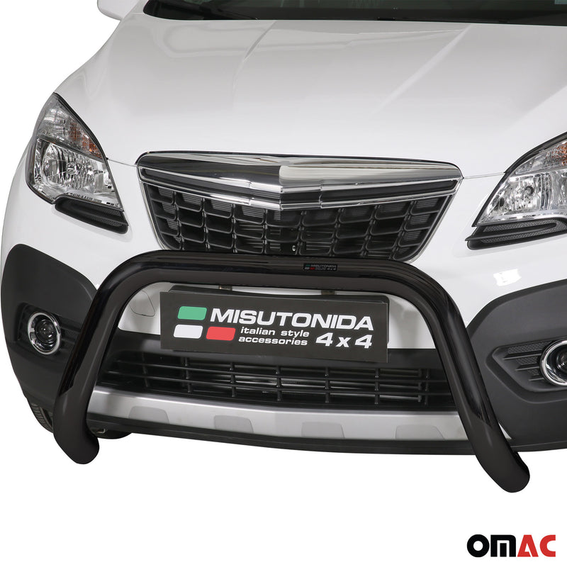 Frontbügel Frontschutzbügel für Opel Mokka 2012-2016 ø76mm Stahl Schwarz Schutz