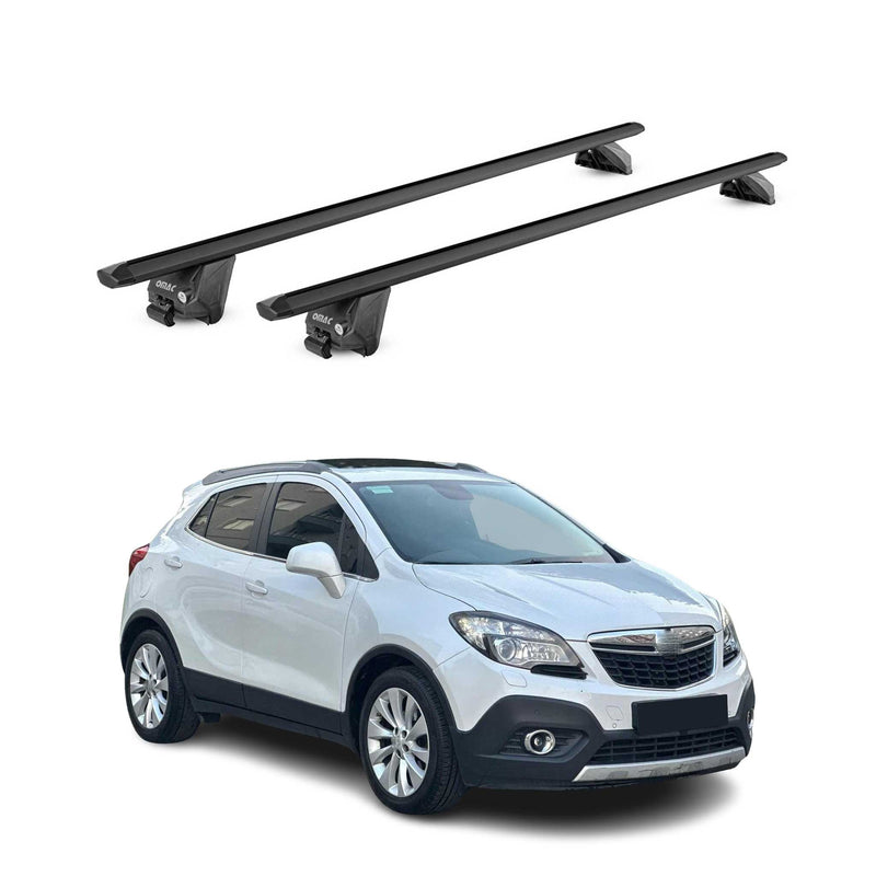 Dachträger Grundtäger für Opel Mokka \ Mokka X 2012-2019 100kg Alu Schwarz ABE