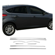 Fensterleisten Zierleisten für Ford Focus mk3 Schrägheck C346 2011-18 Chrom 8tlg