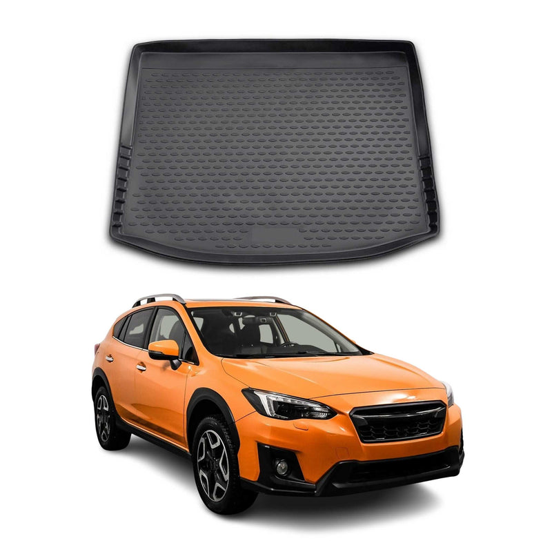 Kofferraummatte Kofferraumwanne für Subaru XV 2012-2016 Gummi TPE Schwarz