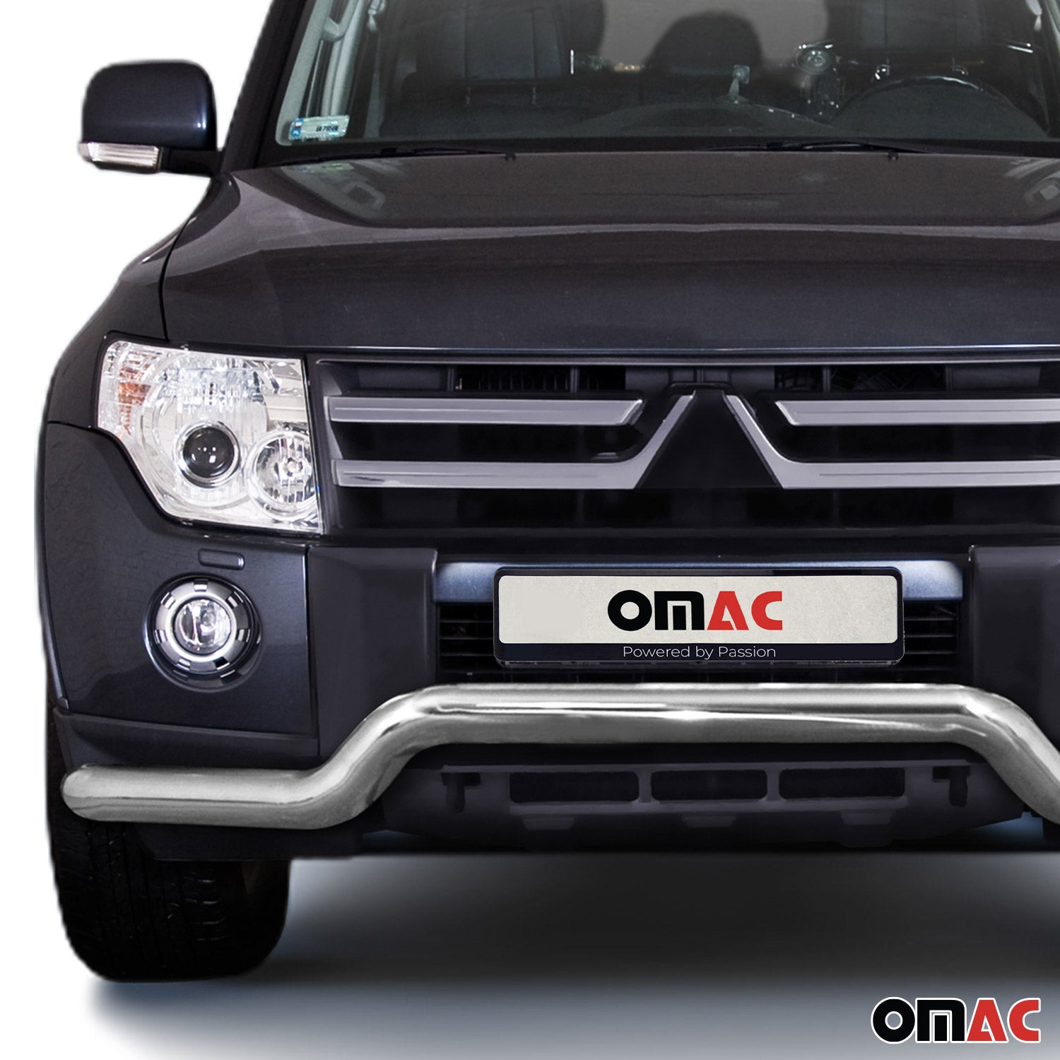 Frontbügel Frontschutzbügel Schutz für Mitsubishi Pajero 2007-2014 ABE Silber