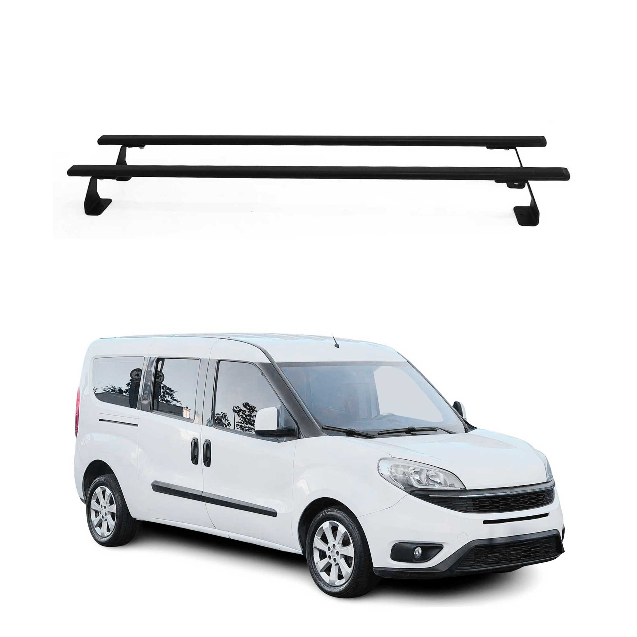 Dachträger Grundtäger für Opel Combo D 2011-2018 75kg Stahl Schwarz 2 tlg