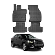 OMAC Gummi Fußmatten für Audi Q2 2017-2026 Automatten Gummi Schwarz 4tlg