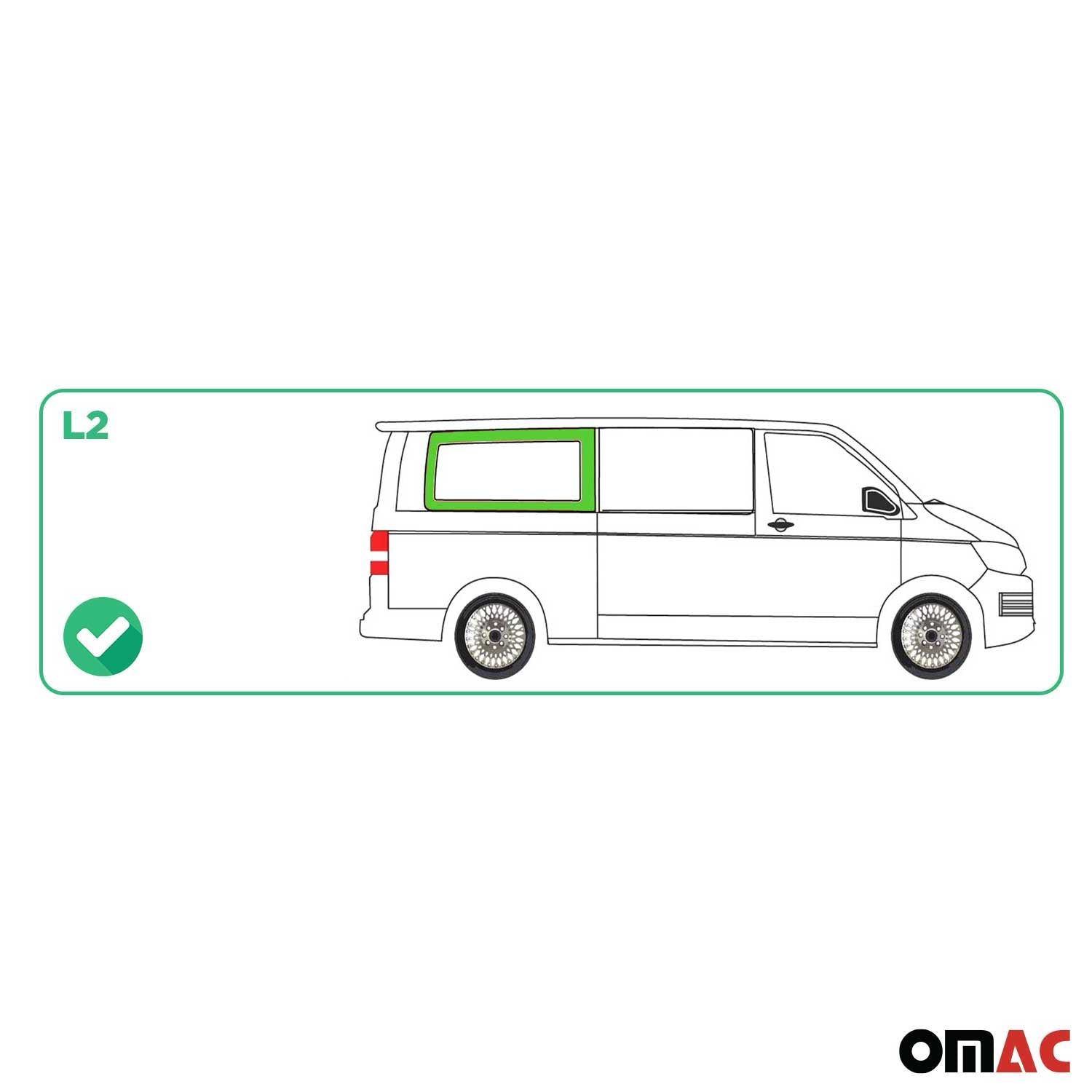 Seitenfenster Seitenscheibe für VW T6 T6.1 2015-2024 Rechts L2 Langer Schwarz