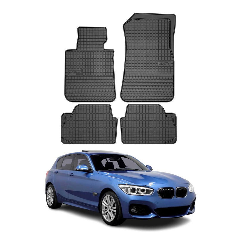 OMAC Gummi Fußmatten für BMW 1er F20 2011-2019 Automatten Gummi TPE Schwarz 4tlg