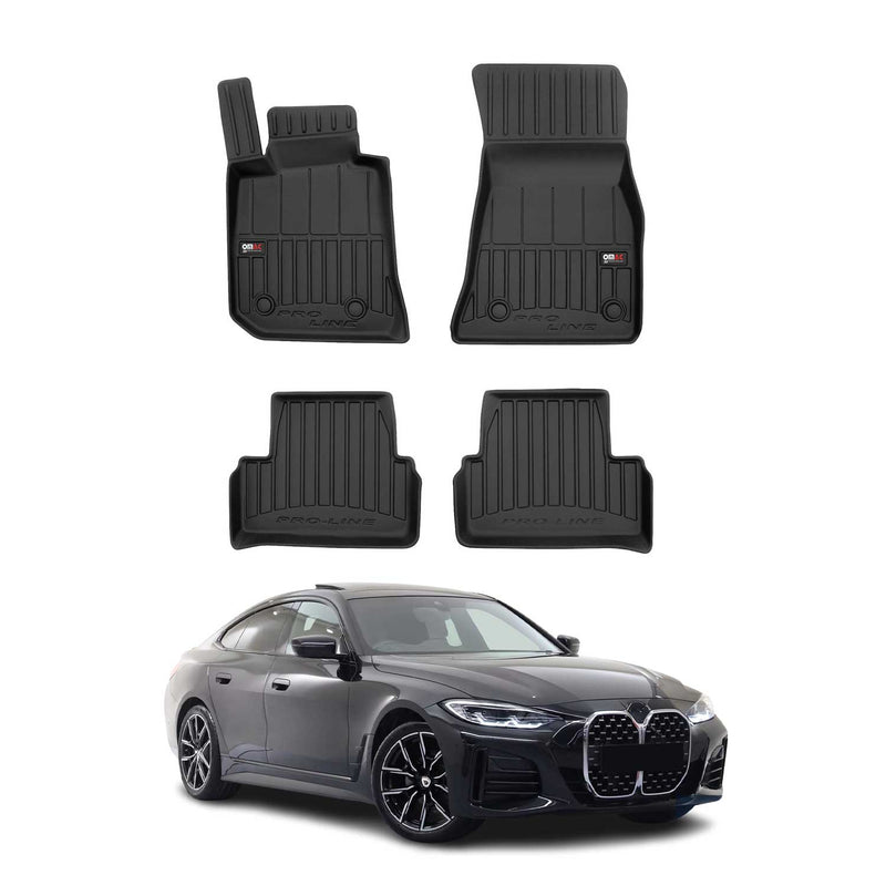 Fußmatten Gummimatten für BMW i4 G26 2021-2025 OMAC Premium 3D Schwarz TPE 4 tlg