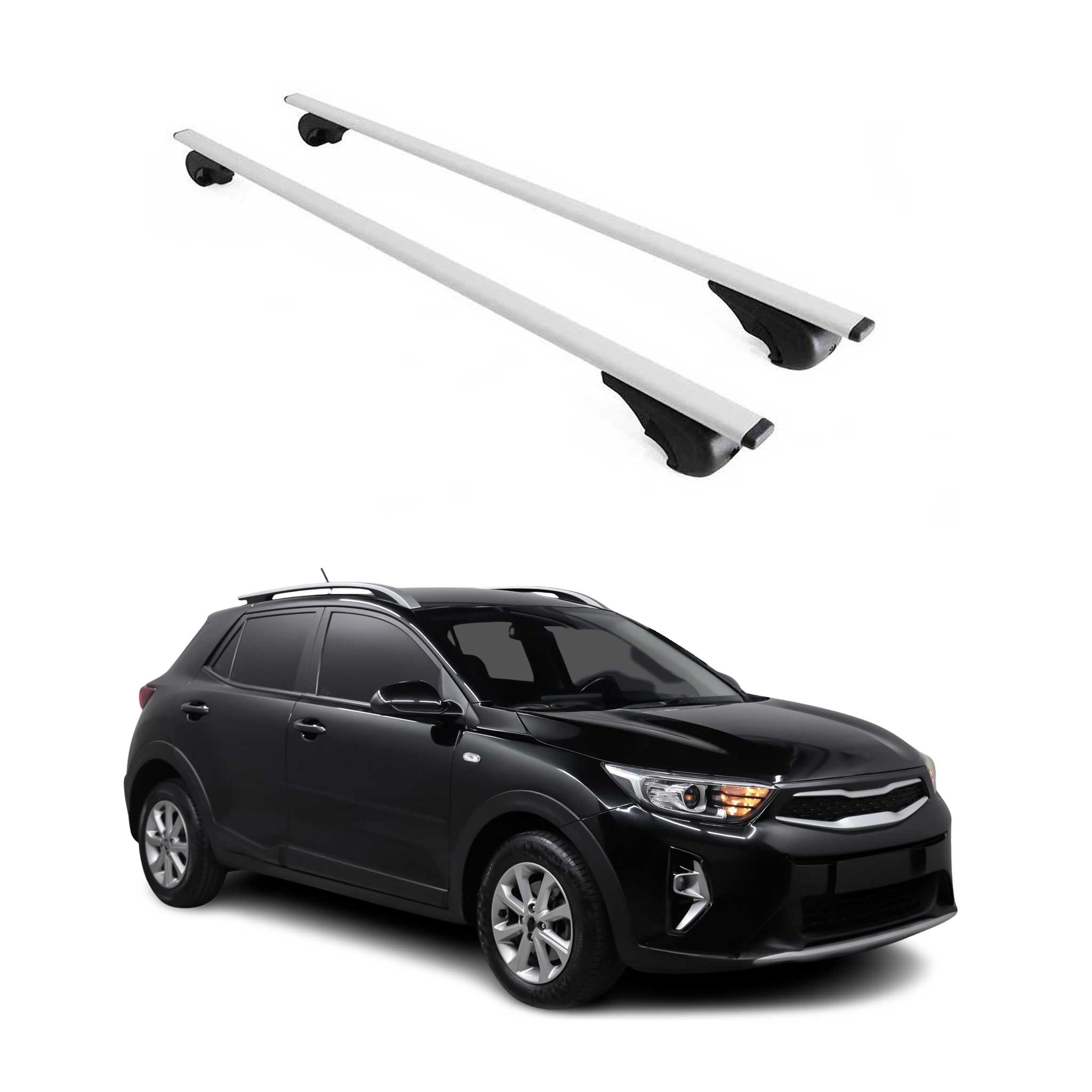 Dachträger Grundtäger für Kia Stonic 2017-2026 75kg Metall Silber 2 tlg