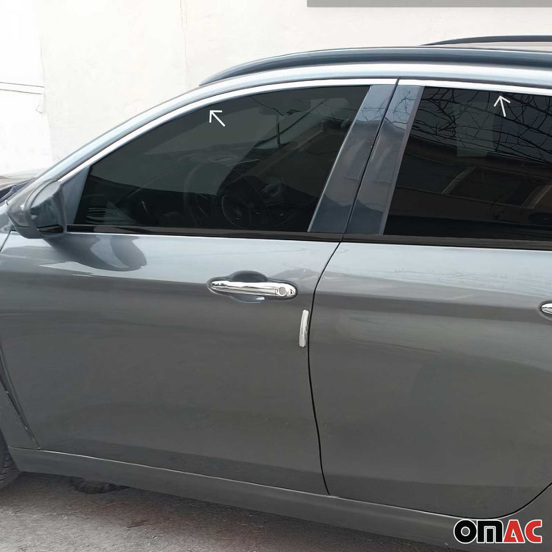 Fensterleisten Zierleisten für Fiat Tipo 2015-2025 Kombi Edelstahl Chrom 6tlg