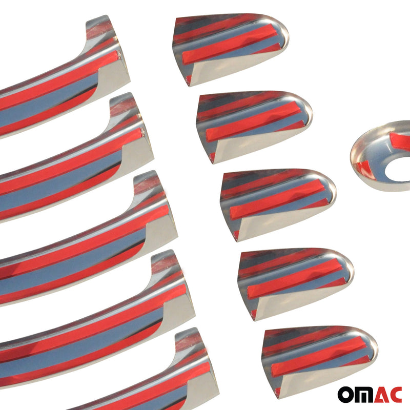 Türgriff Blende Türgriffkappen für Ford Transit 2014-2025 5-Tür Edelstahl 11x