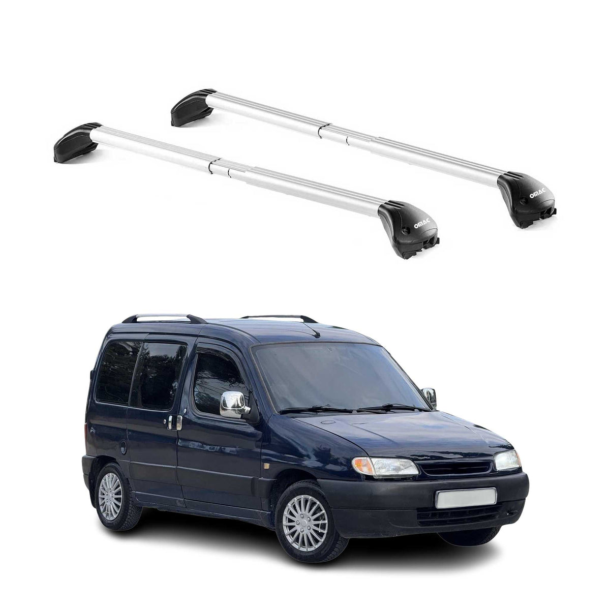 Dachträger Grundtäger für Citroen Berlingo 1996-2008 100kg Alu Silber 2 tlg ABE