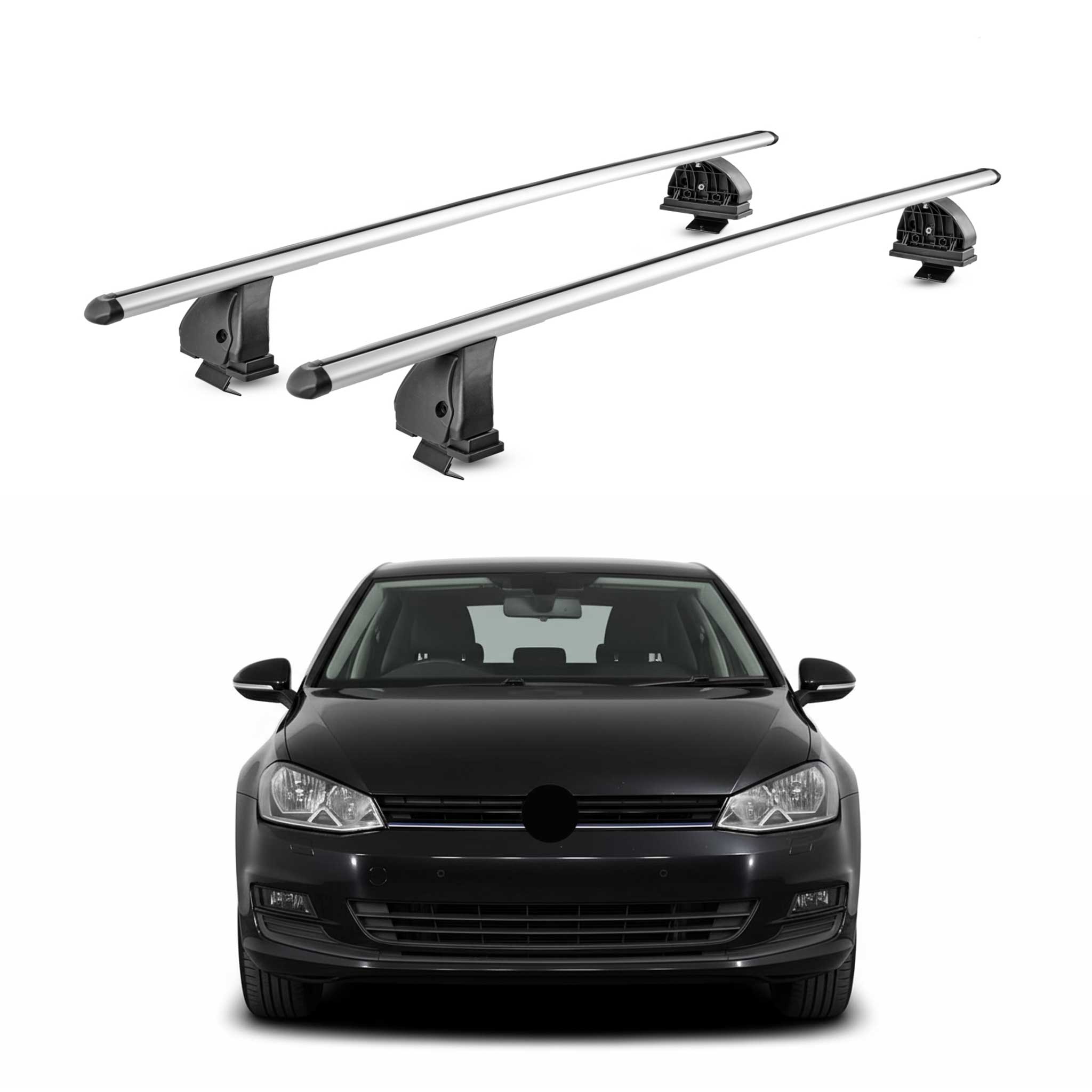 Alu Dachträger für VW Golf mk7 Schrägheck Kombi 2012-2020 5Tür TÜV 2tlg Silber