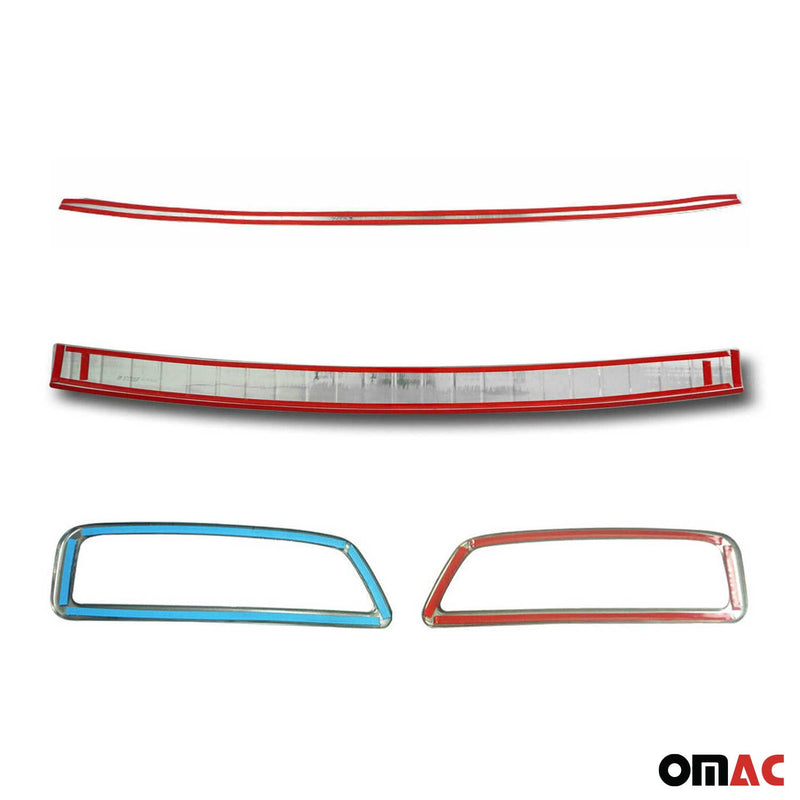 Ladekantenschutz Kofferraum&Auspuffrahmen Leiste für Peugeot 3008 2016-2024 Satz