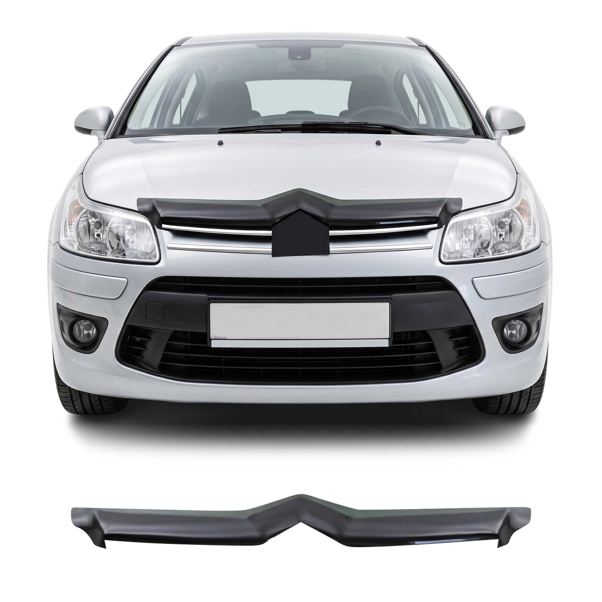Motorhaube Deflektor Insektenschutz für Citroen C4 Schrägheck 2008-2010 Dunkel