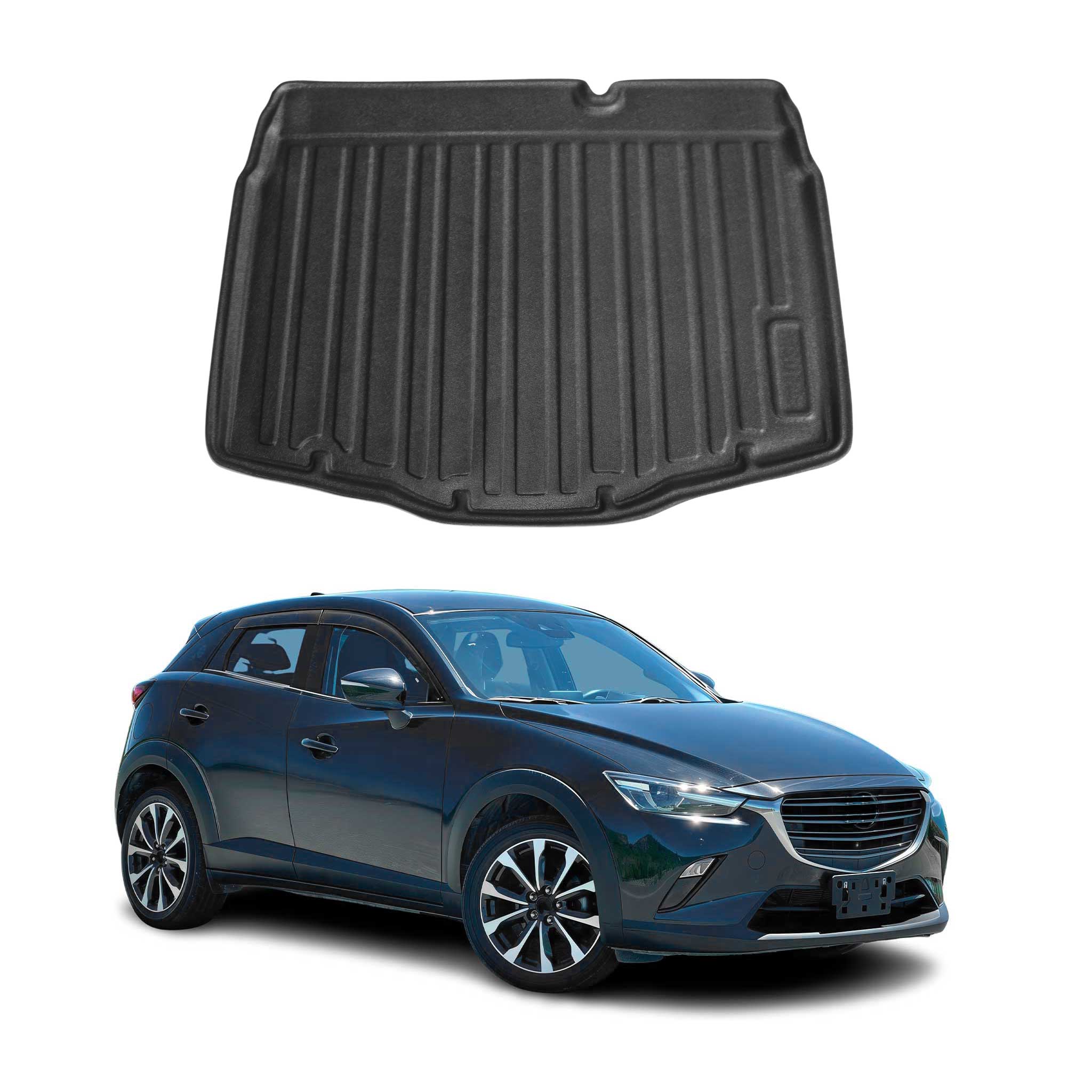 Kofferraumwanne Laderaumwanne für Mazda CX-3 2015-2021 Gummi TPE Schwarz
