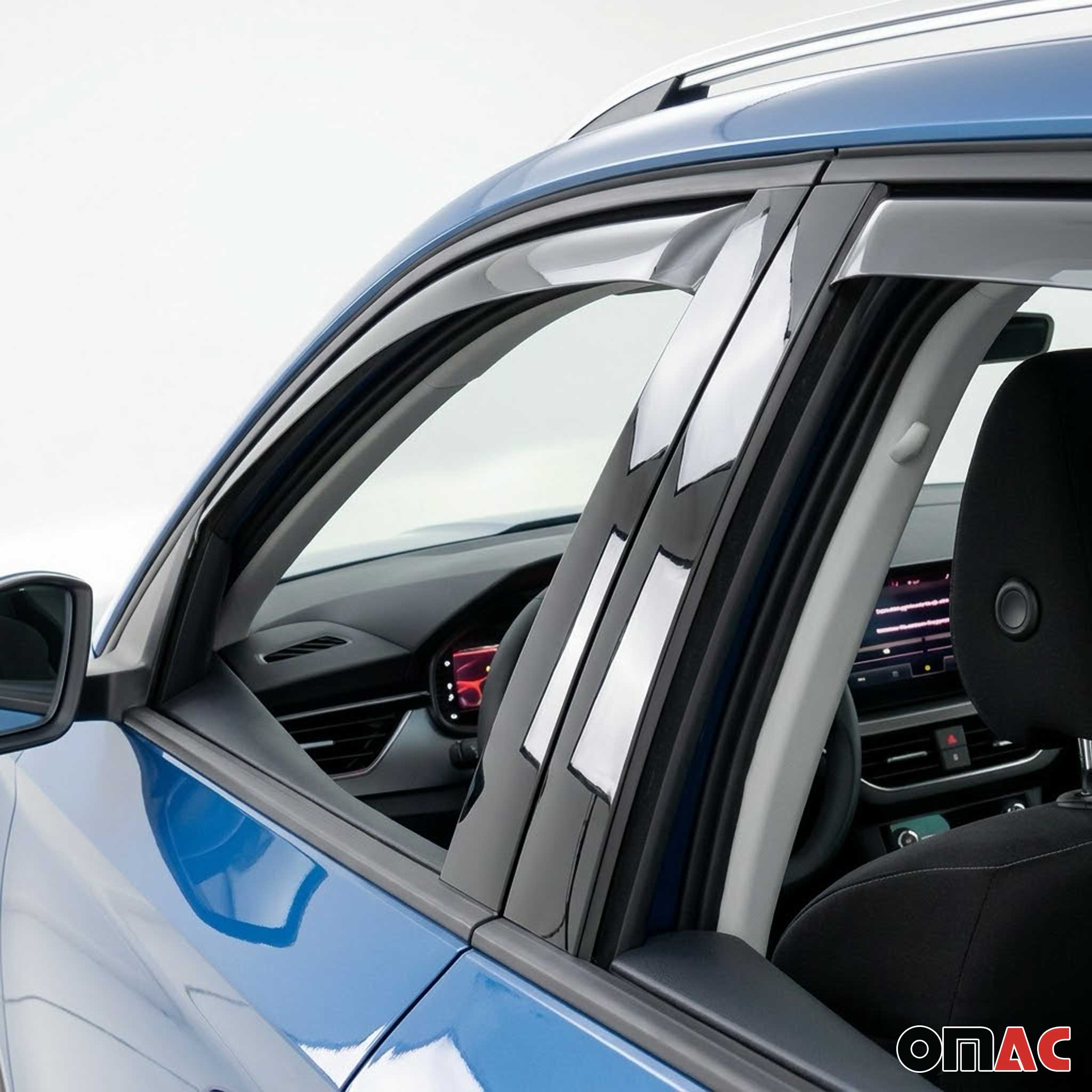 Windabweiser Regenabweiser Satz für Skoda Kamiq 2019-2023 Schwarz Windschutz 4x