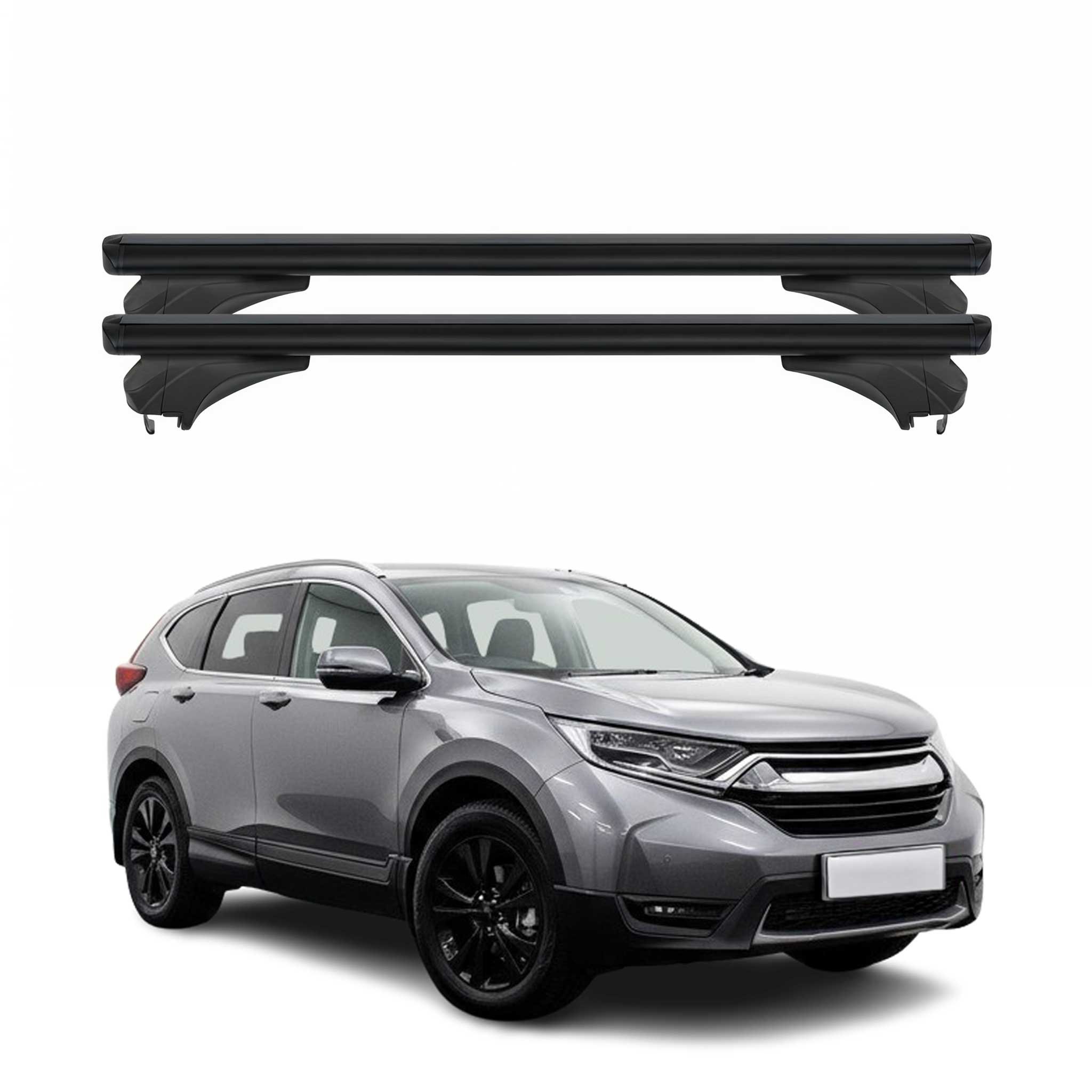Menabo Dachträger Grundtäger für Honda CR-V V 2017-2021 Aluminium Schwarz 2 tlg