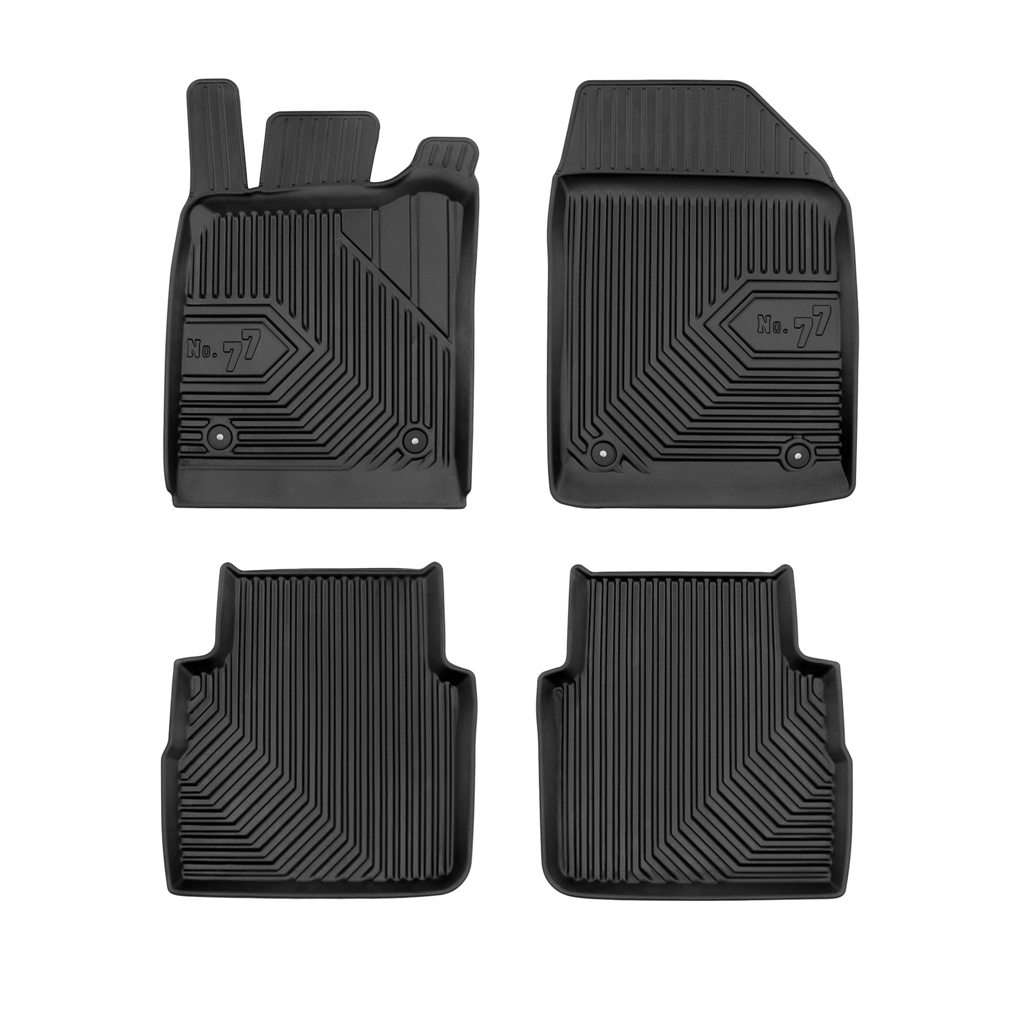 Fußmatten Gummimatten für Opel Vectra C Schrägheck 2002-2008 TPE Schwarz 4 tlg