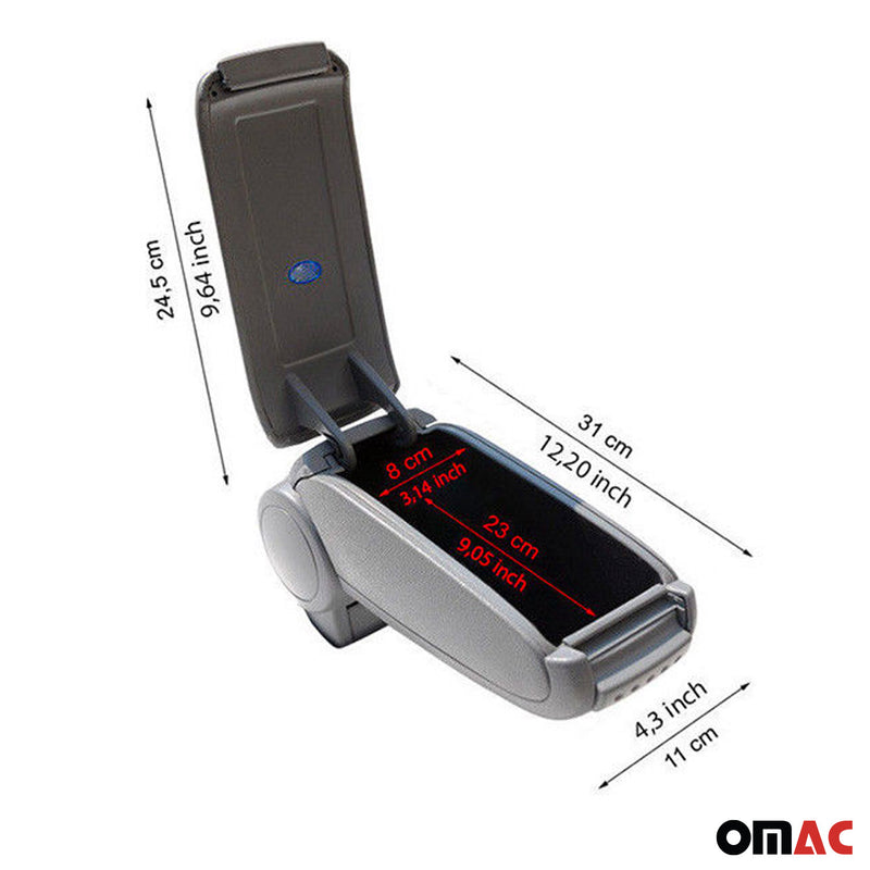 Center armrest armrest center console for Peugeot 207 2006-2012 PU leather black