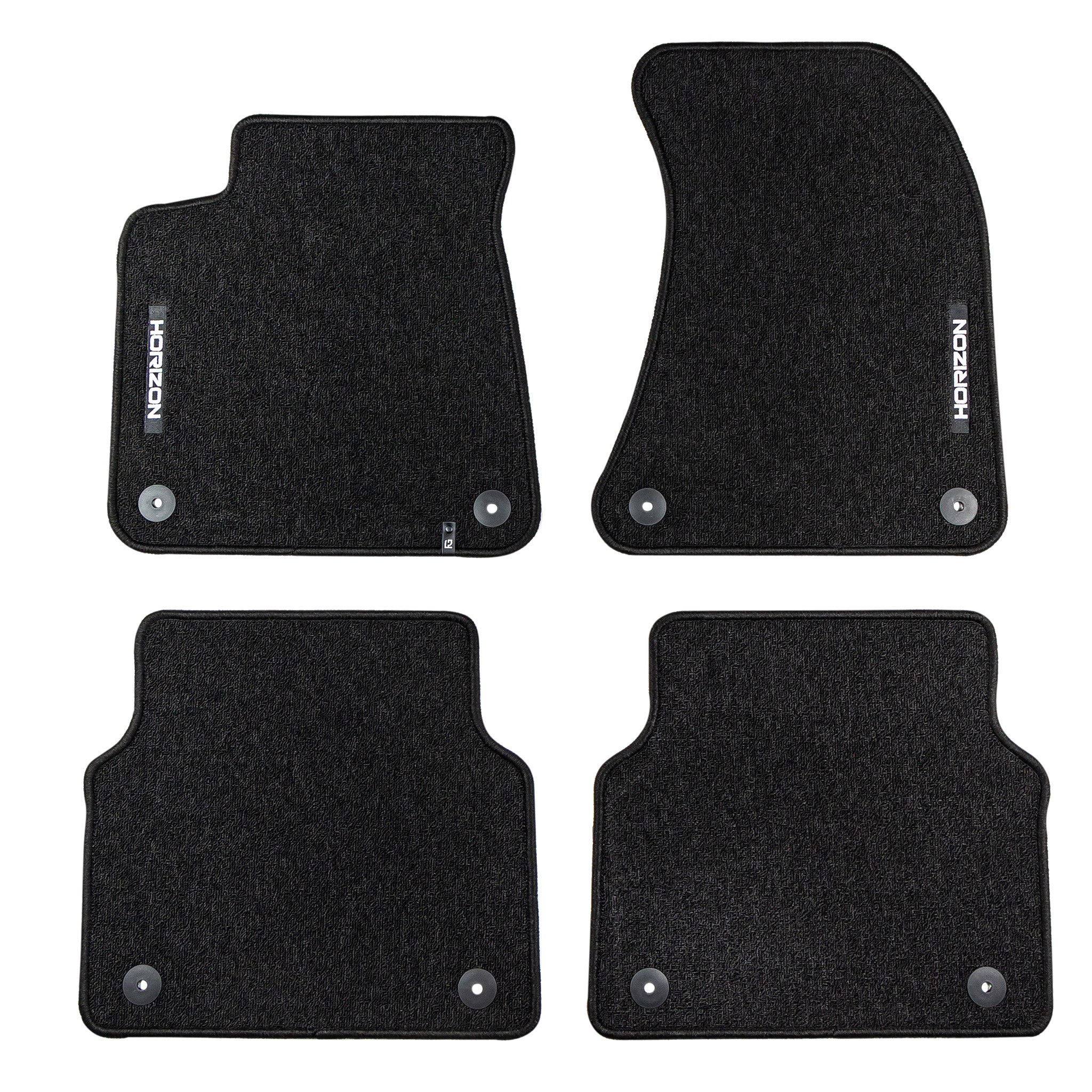 Velours Fußmatten für Audi A8 D4 2009-2017 Autoteppich Automatten Schwarz 4 tlg