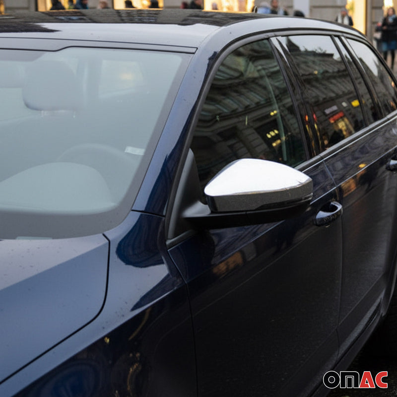 Spiegelkappen Spiegelabdeckung für Skoda Octavia 5E 2013-2019 Edelstahl Silber