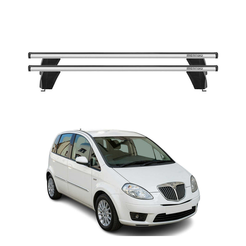 Menabo Dachträger Grundtäger für Lancia Musa 2007-2012 75kg Alu Silber 2 tlg
