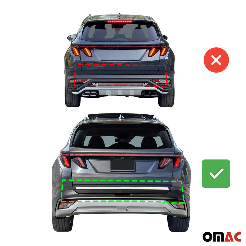 Kofferraumleiste Heckklappe Leiste für Hyundai Tucson 2020-2025 Edelstahl Chrom