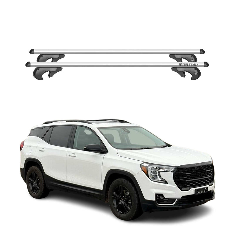 Menabo Dachträger Grundtäger für GMC Terrain 2018-2025 90kg Alu Silber 2 tlg