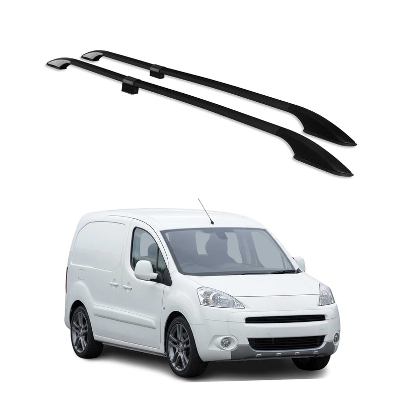 Dachreling Dachgepäckträger für Citroen Berlingo 2008-2018 Kurzer Alu Schwarz