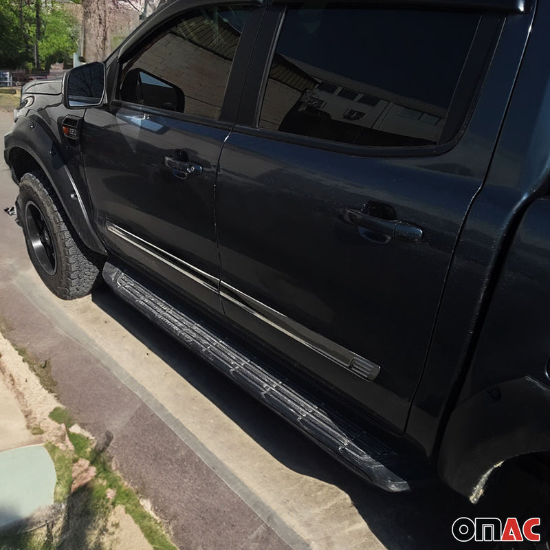 Seitentürleiste Türleisten Türschutzleiste für Ford Ranger 2015-2024 Chrom 4x