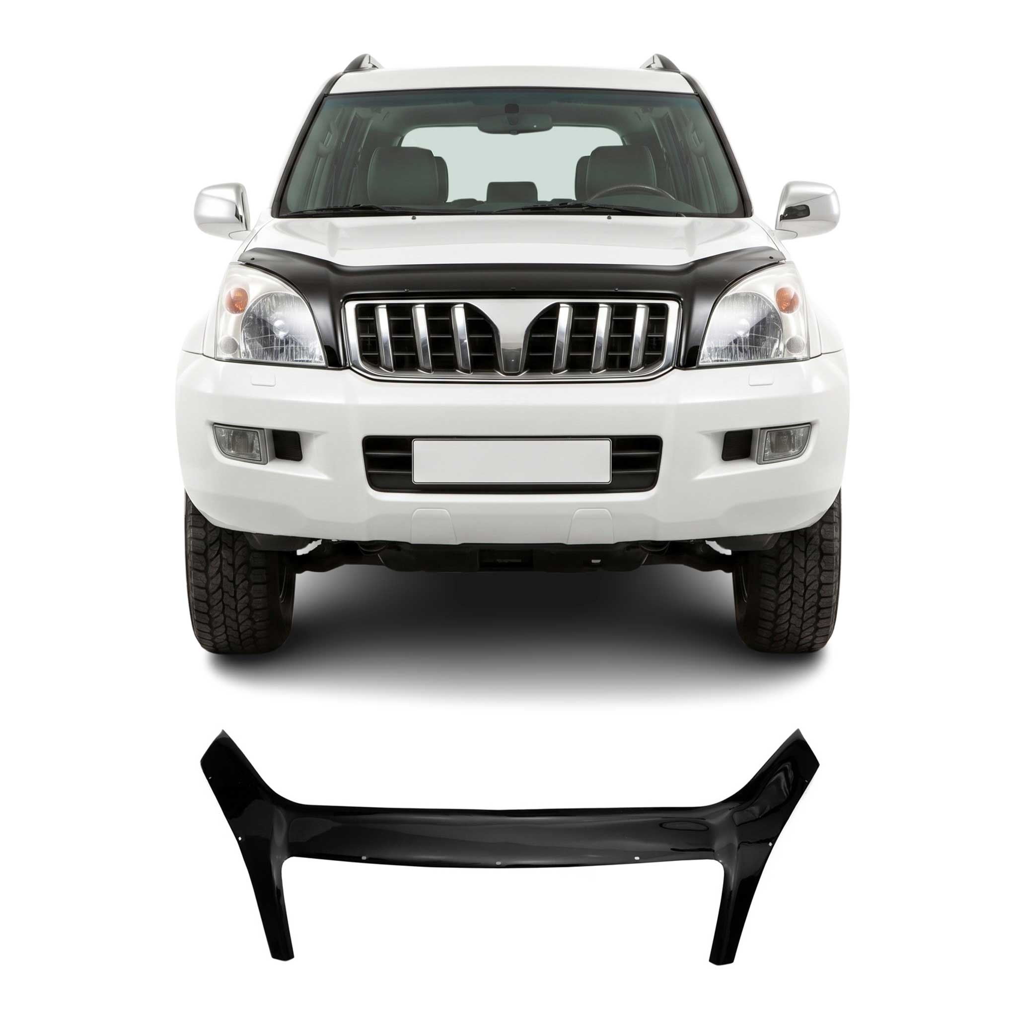 Motorhaube Deflektor Steinschlagschutz für Toyota Land Cruiser Prado 2002-2009