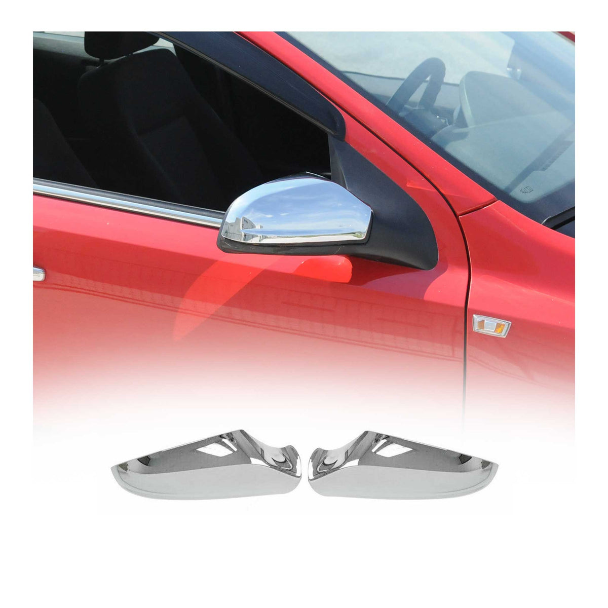 Spiegelkappen Spiegelabdeckung für Opel Astra H 2004-2010 Chrom ABS Silber 2tlg