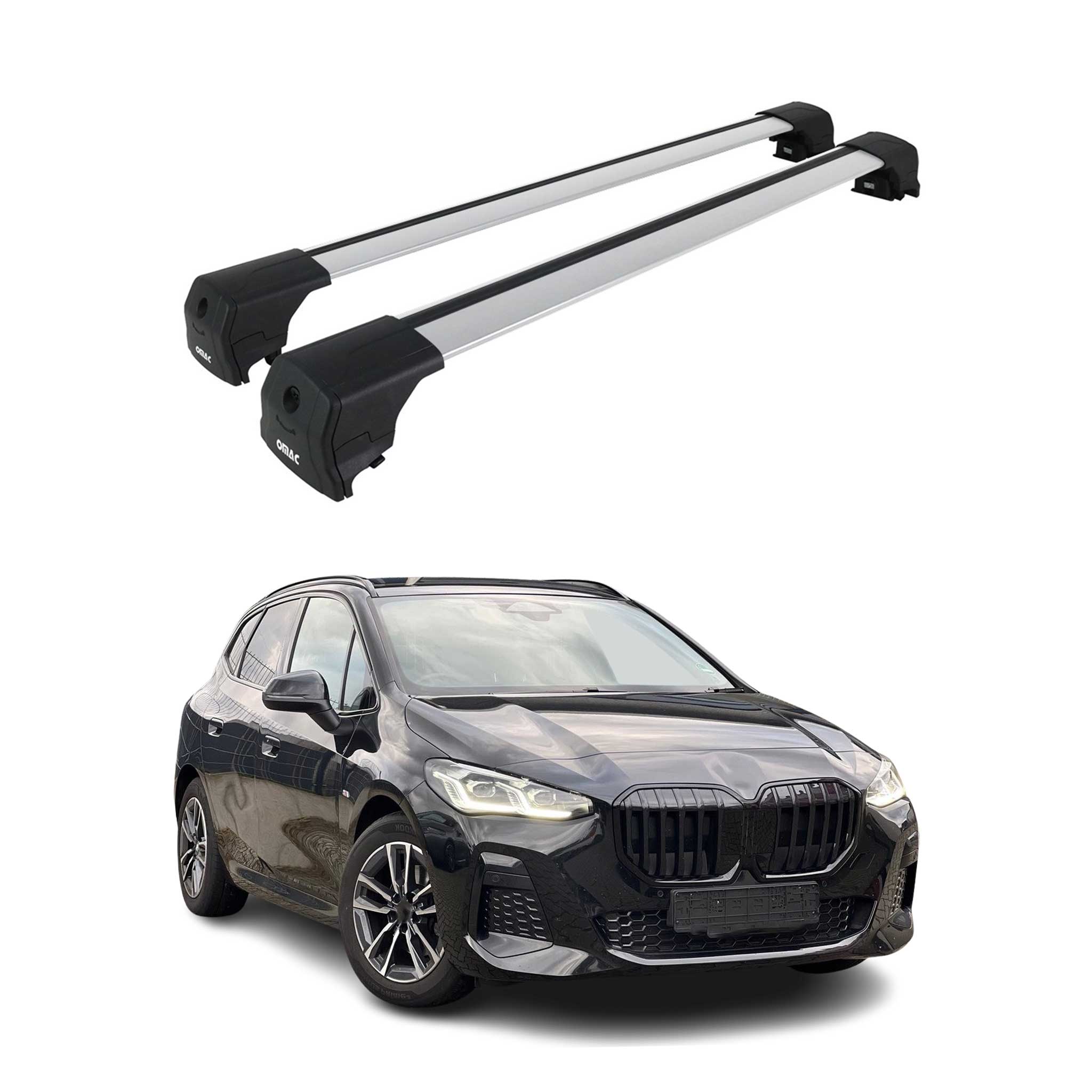 Dachträger Grundtäger für BMW 2er Active Tourer U06 2021-2026 Alu Silber 2 tlg
