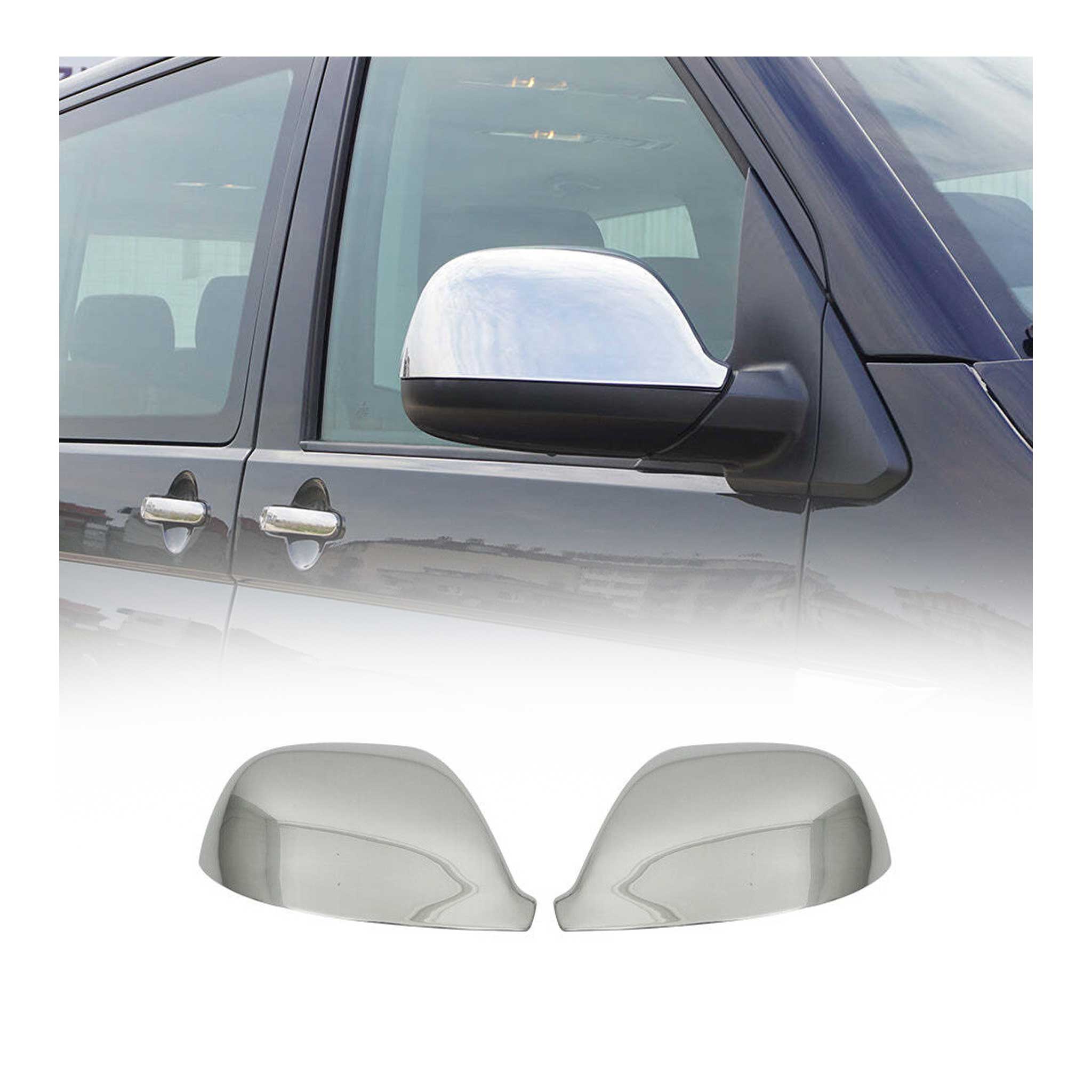 Spiegelkappen Spiegelabdeckung für VW Transporter T5 2010-2015 Edelstahl Chrom
