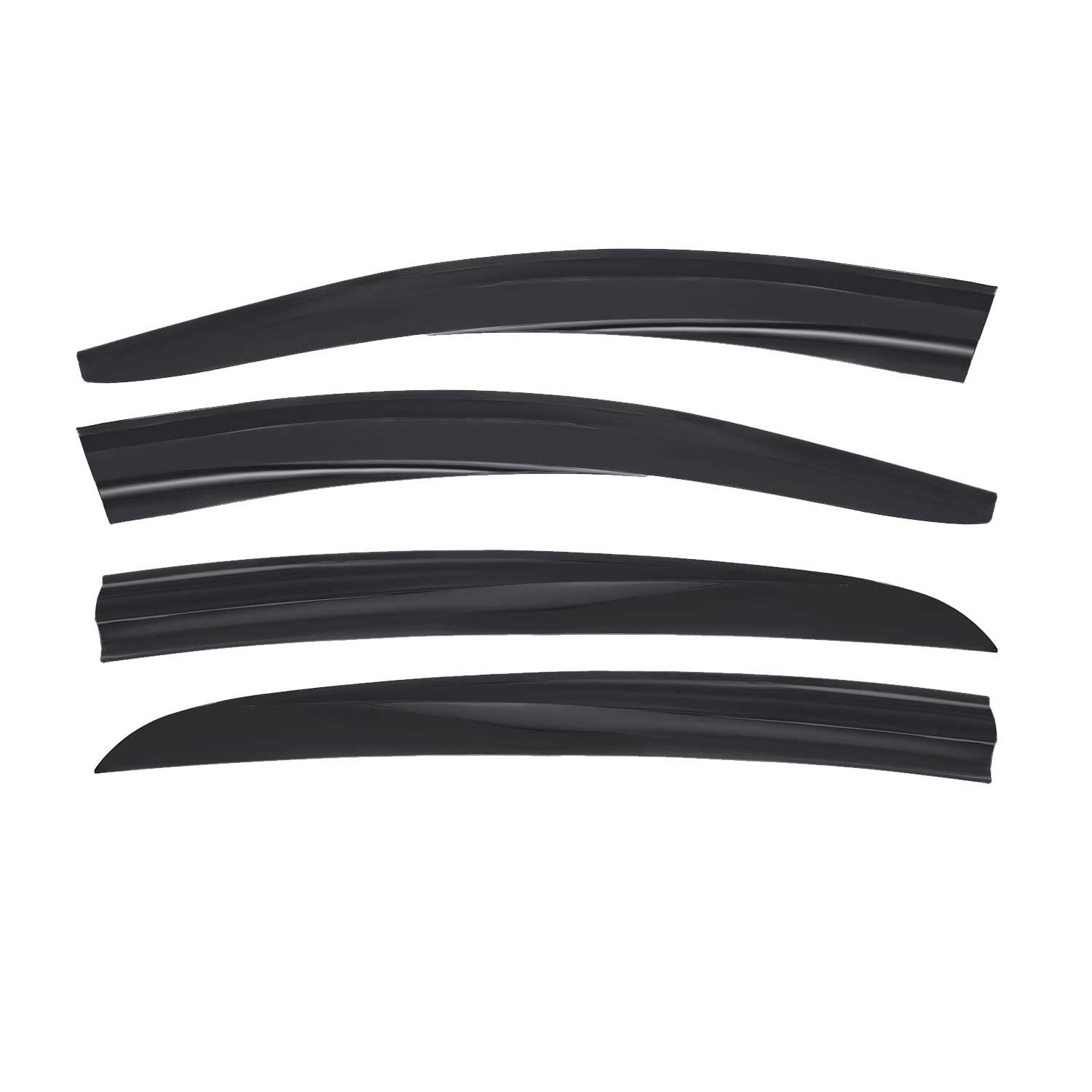 4x Windabweiser Regenabweiser für Renault Fluence 2009-2015 Acryl Dunkel