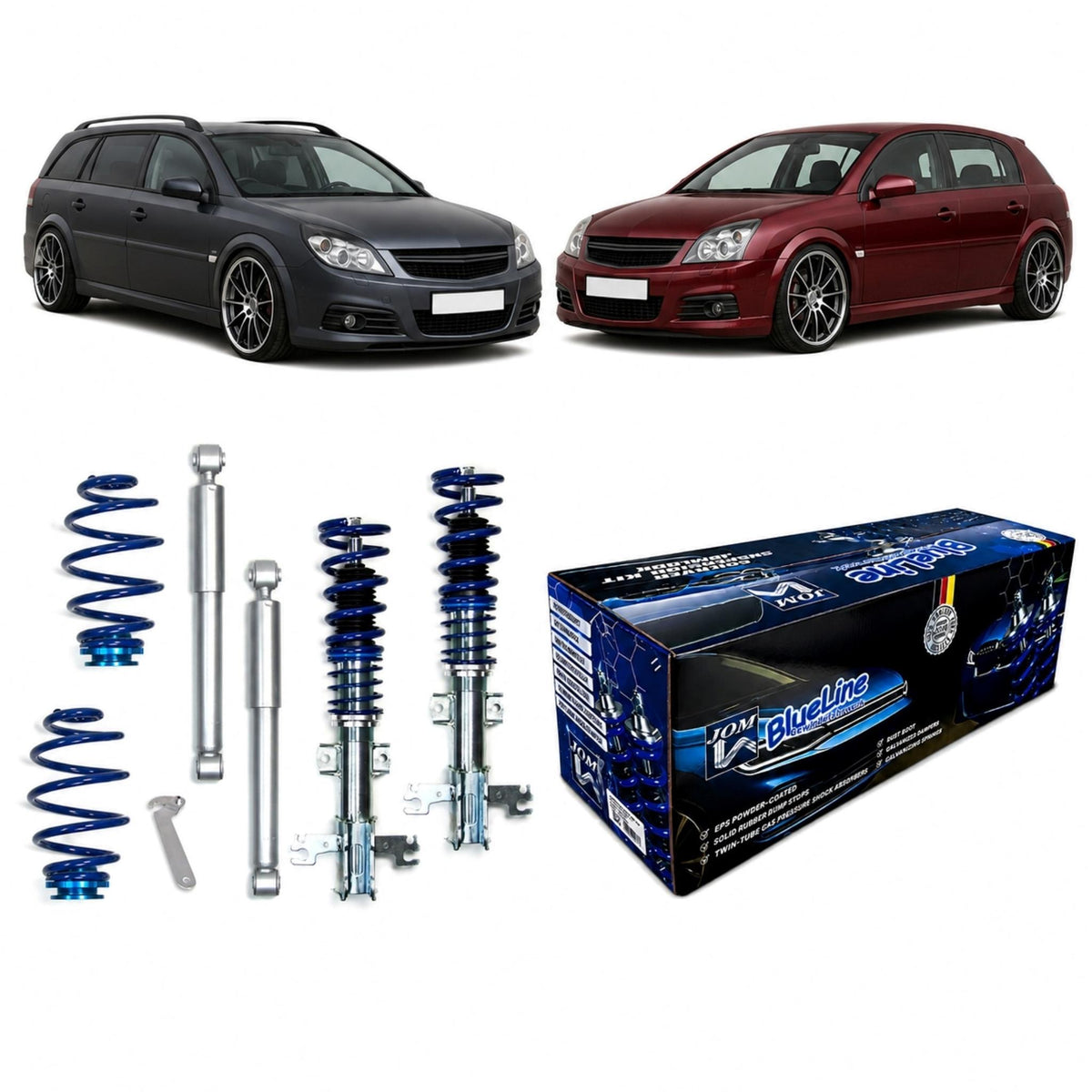 JOM BlueLine Gewindefahrwerk passend für Opel Vectra C Caravan Signum Baujahr 2005-2008