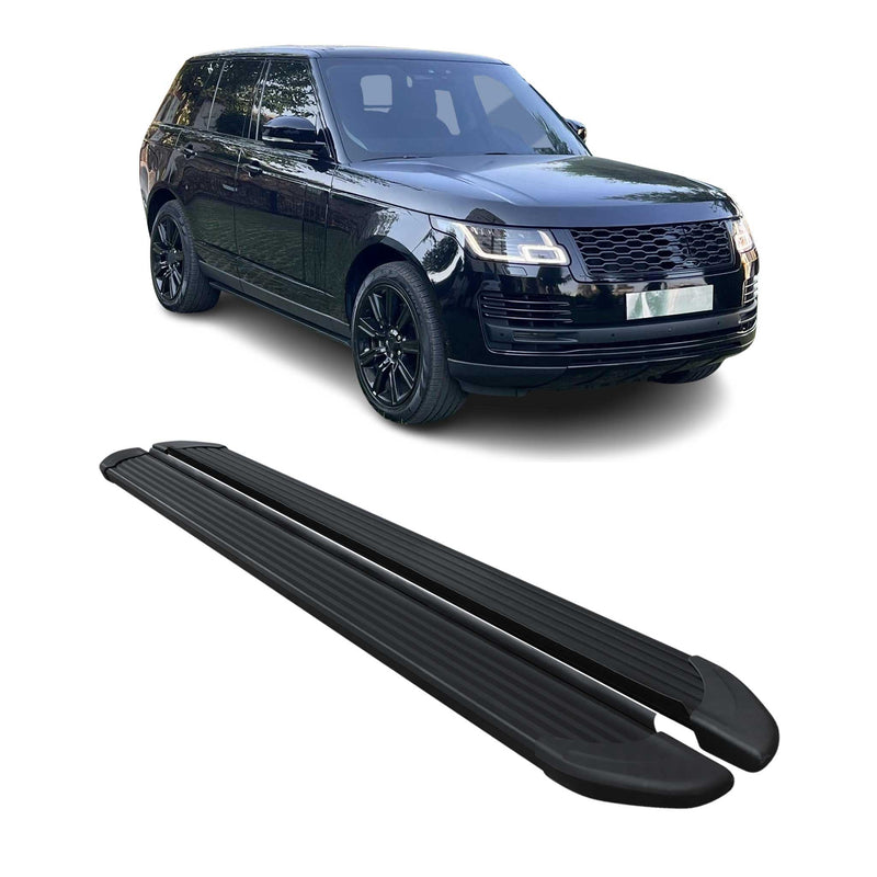 Seitenschweller Trittbretter Schweller für Range Rover Vogue 2012-25 Alu Schwarz