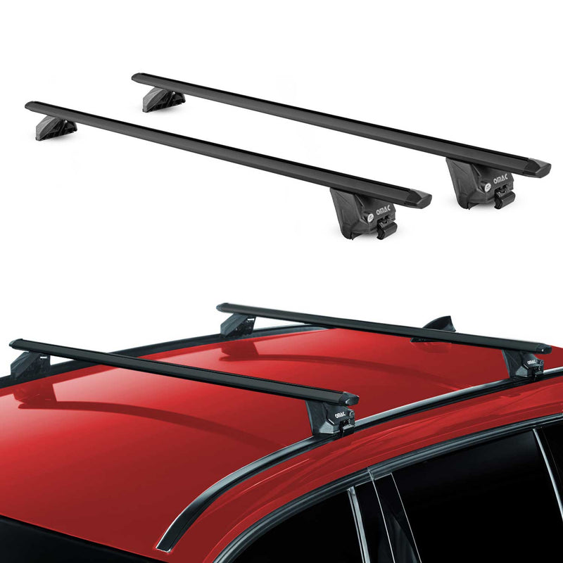 Aluminium Dachträger Gepäckträger für VW Touran 5T 2015-2025 Schwarz 2 tlg