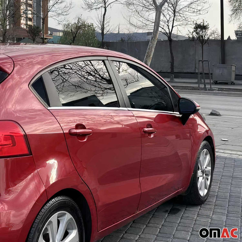 Fensterleisten Zierleisten für Kia Rio Schragheck & Limo Edelstahl Chrom 6tlg