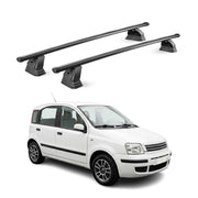 Stahl Dachträger für Fiat Panda II 2003-2012 TÜV Abschließbar 2tlg Schwarz