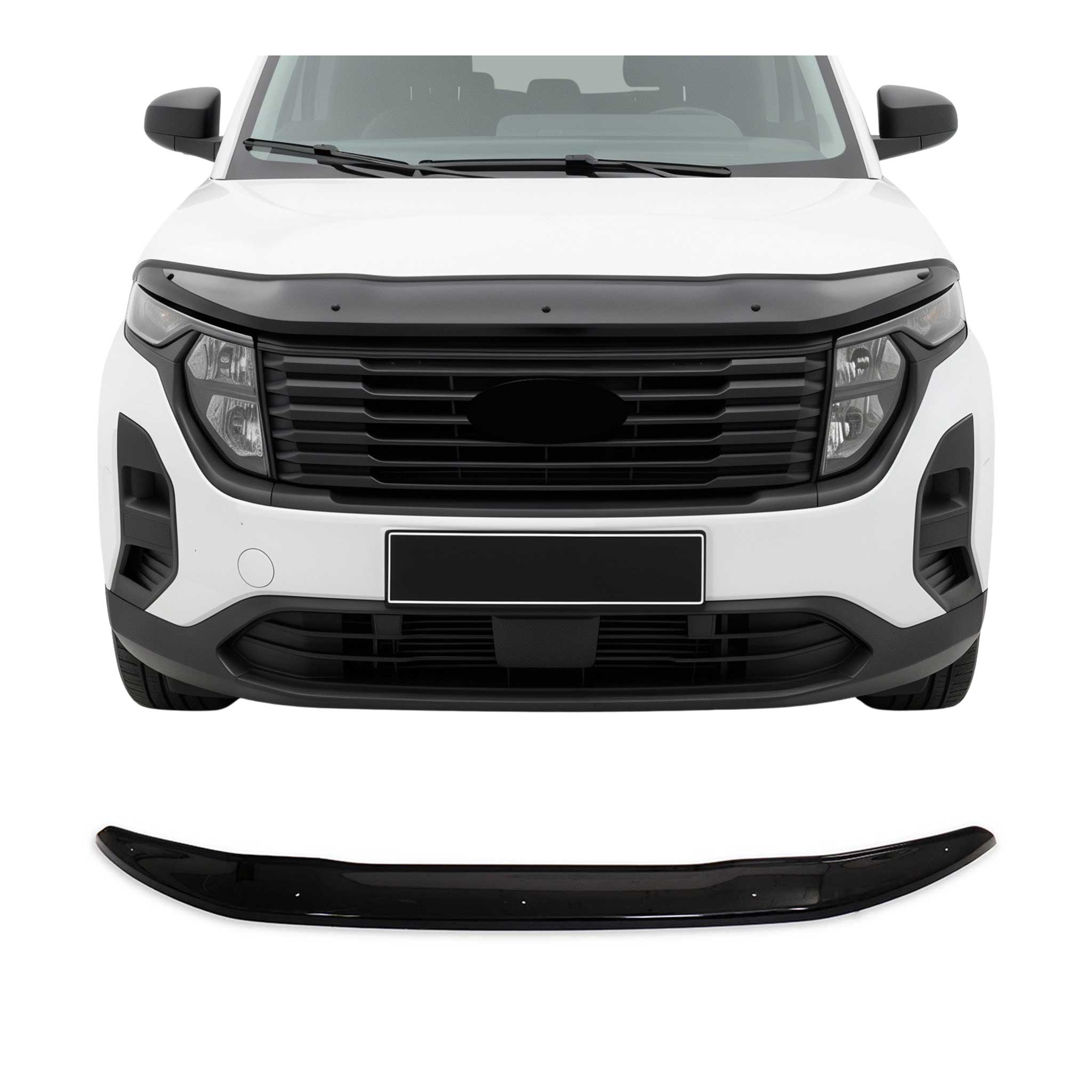Motorhaube Deflektor Insekten für Ford Transit Courier 2023-2026 ABS Schwarz