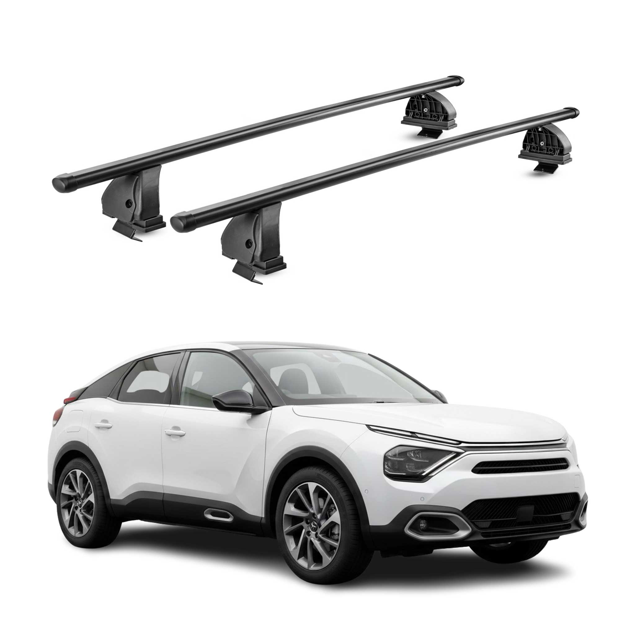 Stahl Dachträger für Citroen C4 III 2021-2026 TÜV Abschließbar 2tlg Schwarz