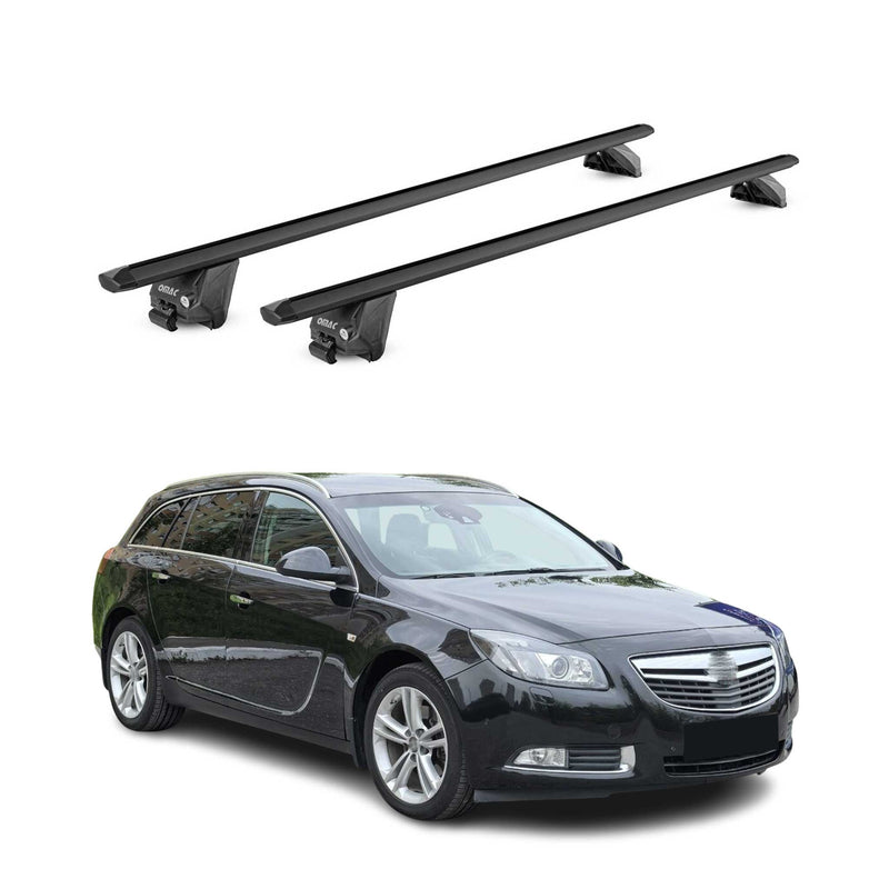Dachträger Grundtäger für Opel Insignia A B Kombi 2009-17 100kg Alu ABE Schwarz