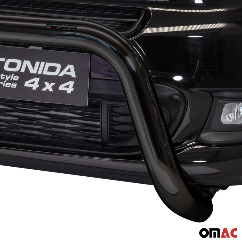 Frontbügel Frontschutzbügel für Fiat 500X 2014-2018 ø76mm Stahl Schwarz Schutz