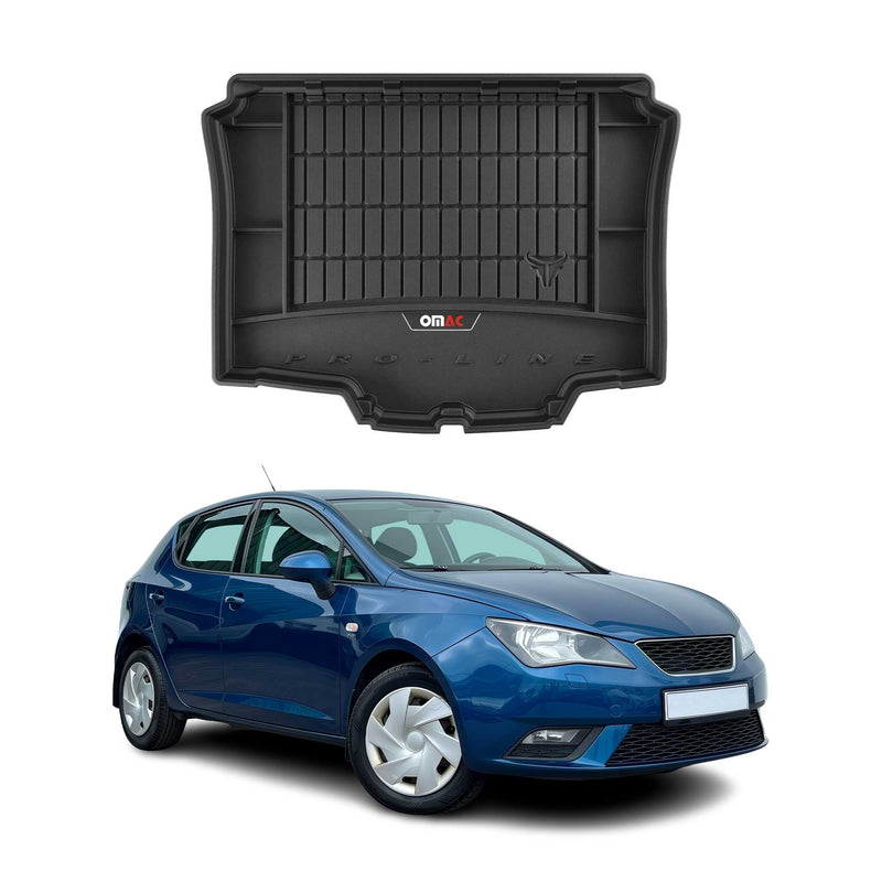 OMAC Gummi Kofferraumwanne für Seat Ibiza SC 2008-2017 TPE Laderaumwanne Schwarz