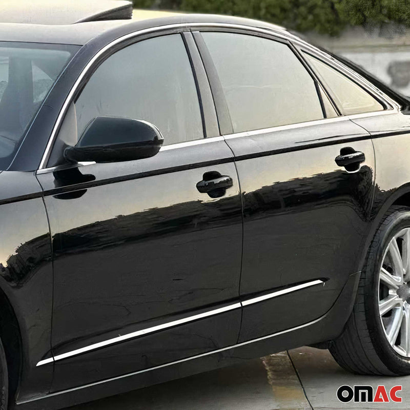 Seitentürleiste Türleisten Türschutzleiste für Audi A6 C7 2011-2018 Edelstahl 6x