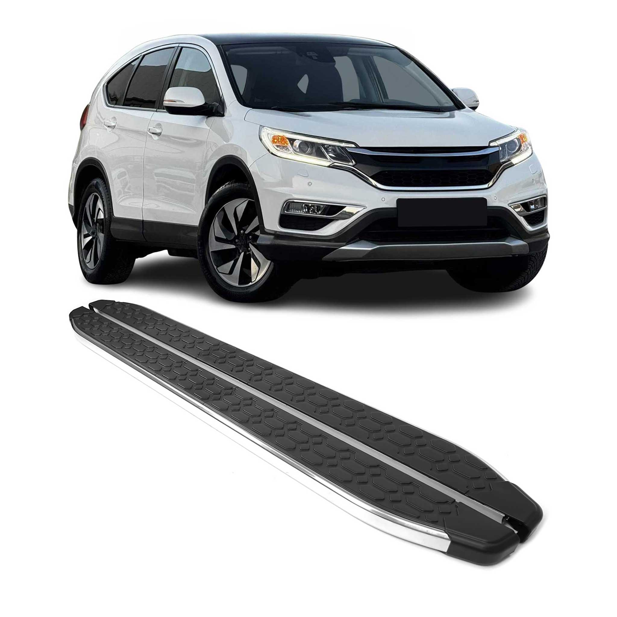 Trittbretter Seitenschweller für Honda CR-V 2012-2019 Edelstahl Schwarz Silber