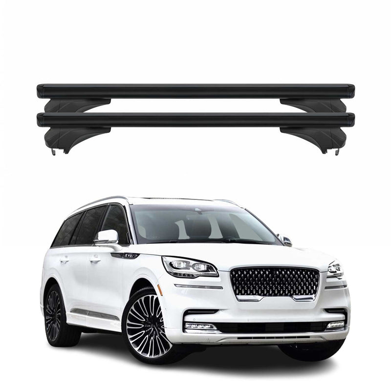Menabo Dachträger für Lincoln Aviator U611 2020-2025 Aluminium Schwarz 2 tlg