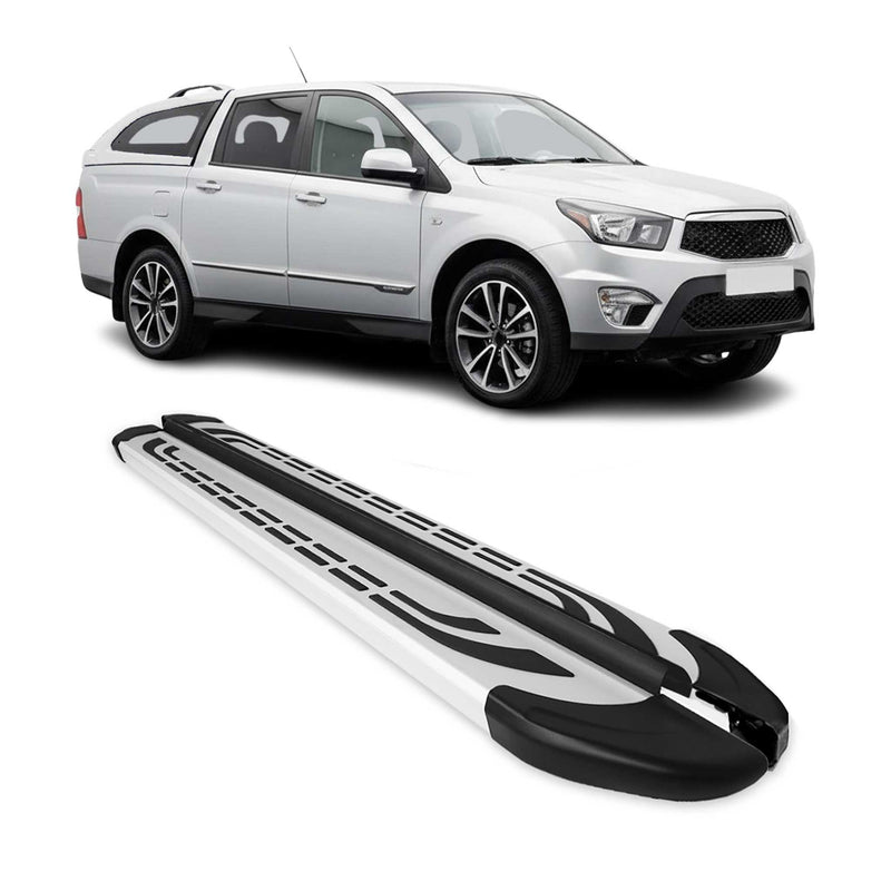 Trittbretter Schweller Seitenbretter für Ssangyong Korando Sport 2012-2018 Alu